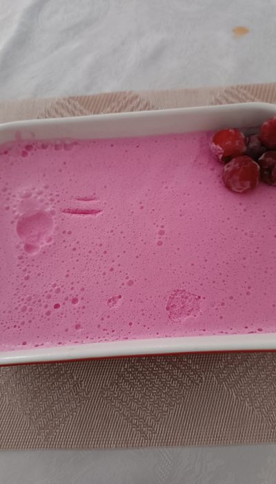 Mousse de gelatina de morango - Foto de usuário