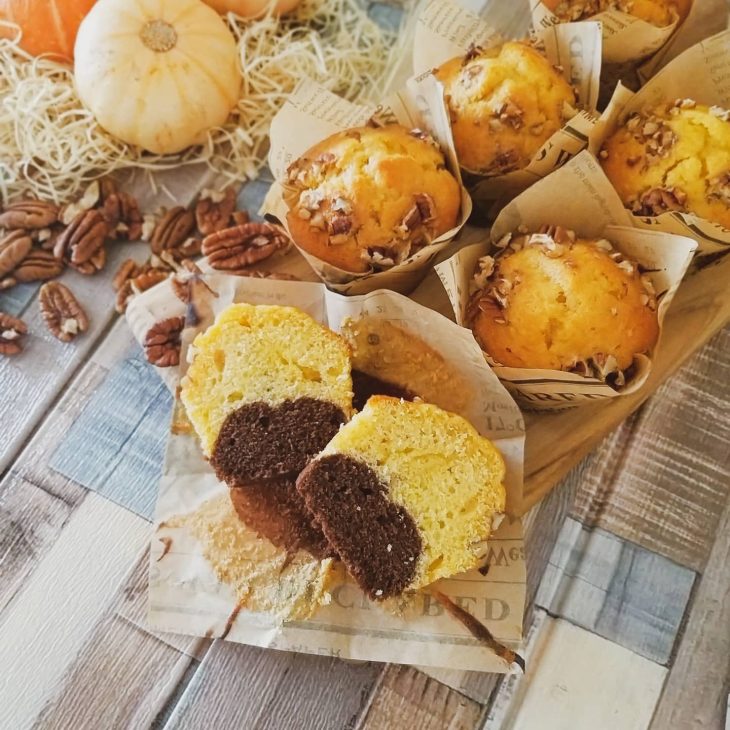 Muffins de abóbora com chocolate