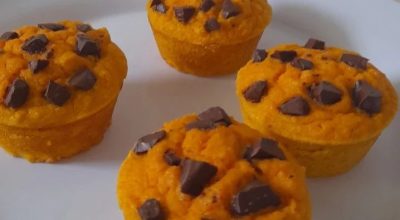 Muffins de cenoura com chocolate