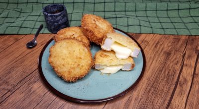 Onions rings com queijo crocantes