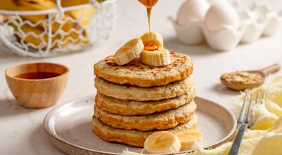 Panquequinhas de banana e aveia