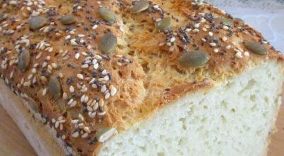 Pão com farinha de quinoa sem glúten