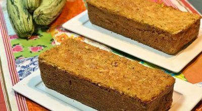 Pão de abobrinha com calabresa e queijo