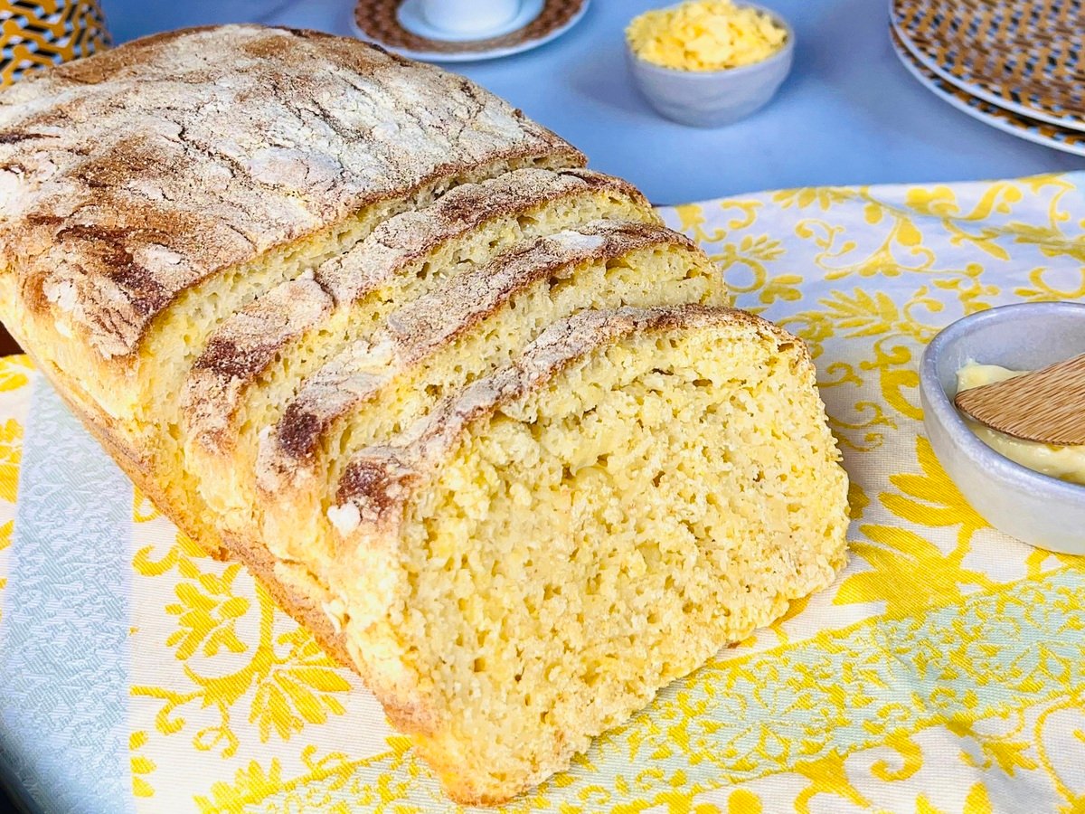 Pão de milho na air fryer