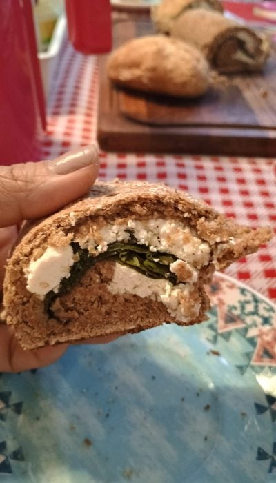 Pão recheado com ricota e espinafre - Foto de usuário