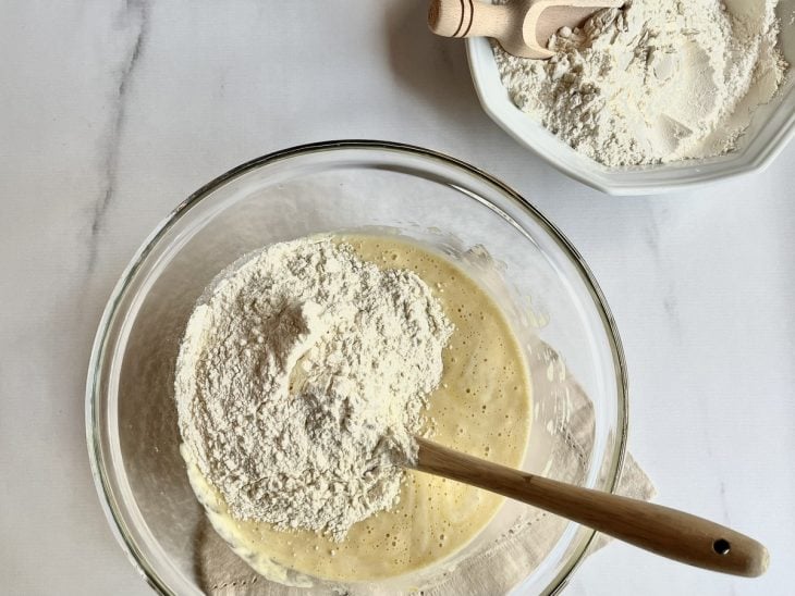 processo de preparo da massa de pão brioche