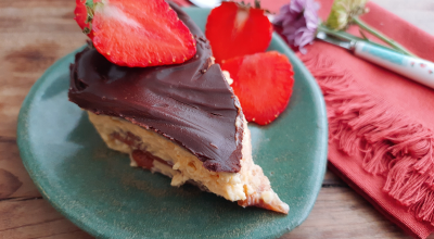 Pavê de chocolate com mousse de maracujá