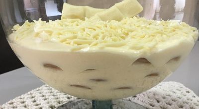 Pavê de maracujá com chocolate branco