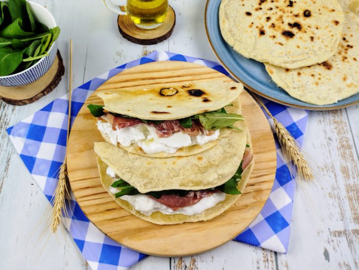 Piadina pronta para consumo.