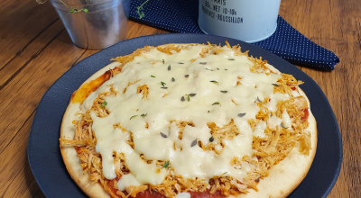 Pizza de frango de liquidificador