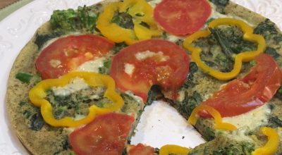 Pizza de frigideira com legumes