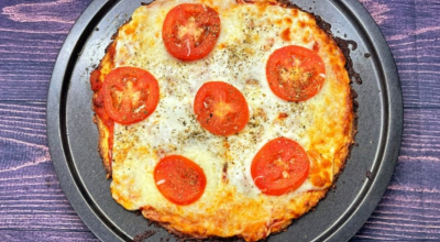 Pizza low carb de couve-flor