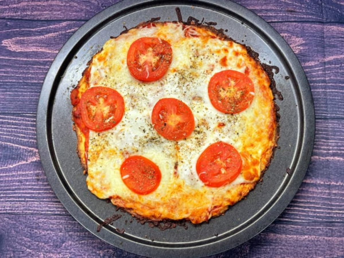 Pizza low carb de couve-flor