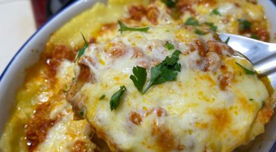 Polenta cremosa com queijo