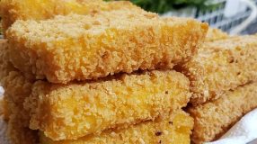 Polenta frita com Panko