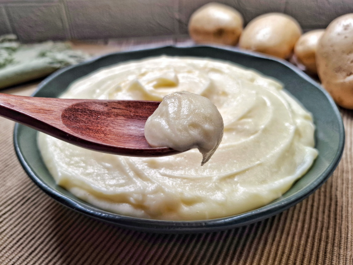 Purê de batata com leite de coco