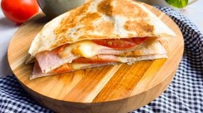 Quesadilla com presunto