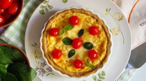 Quiche caprese saudável