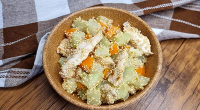 Quinoa com frango e legumes