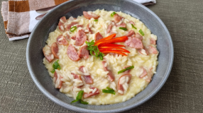 Risoto de calabresa simples