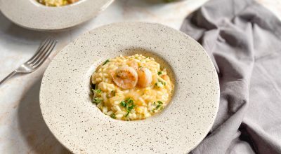 Risoto de camarão simples e cremoso