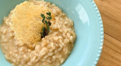 Risoto de cebola caramelizada