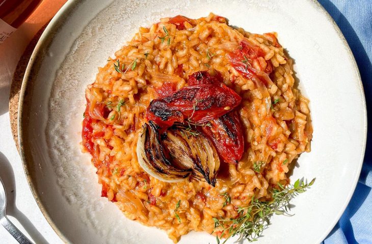 Risoto de tomate assado