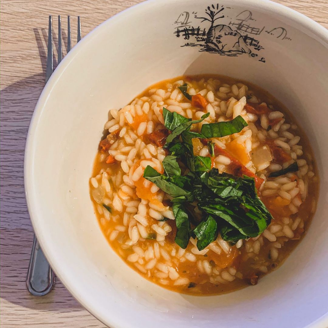 Risoto De Tomate Seco E Manjeric O