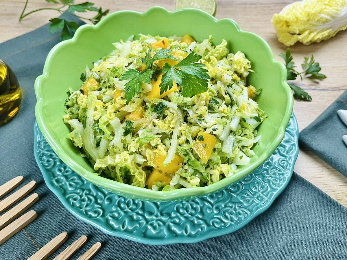 Salada de acelga com manga