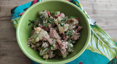 Salada de batata com atum