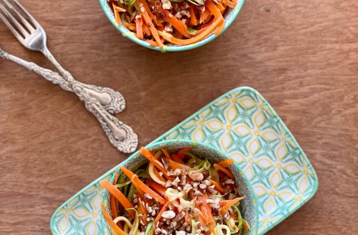 Salada de cenoura e abobrinha refogada