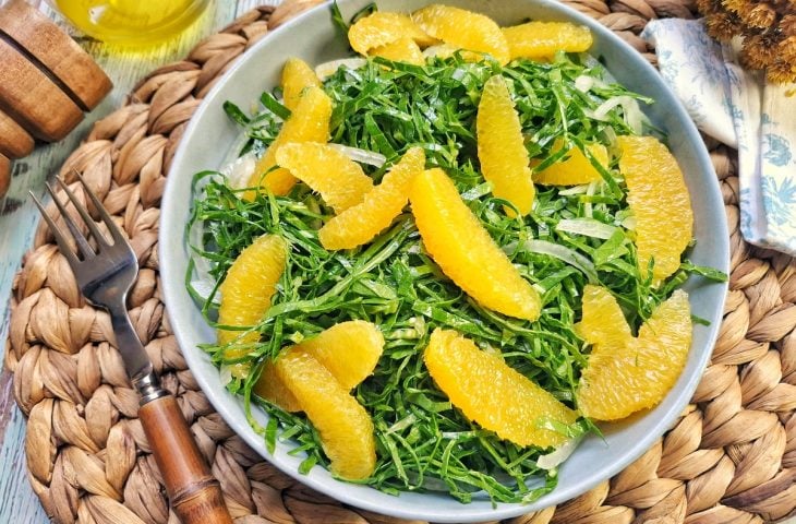 Salada de couve com laranja