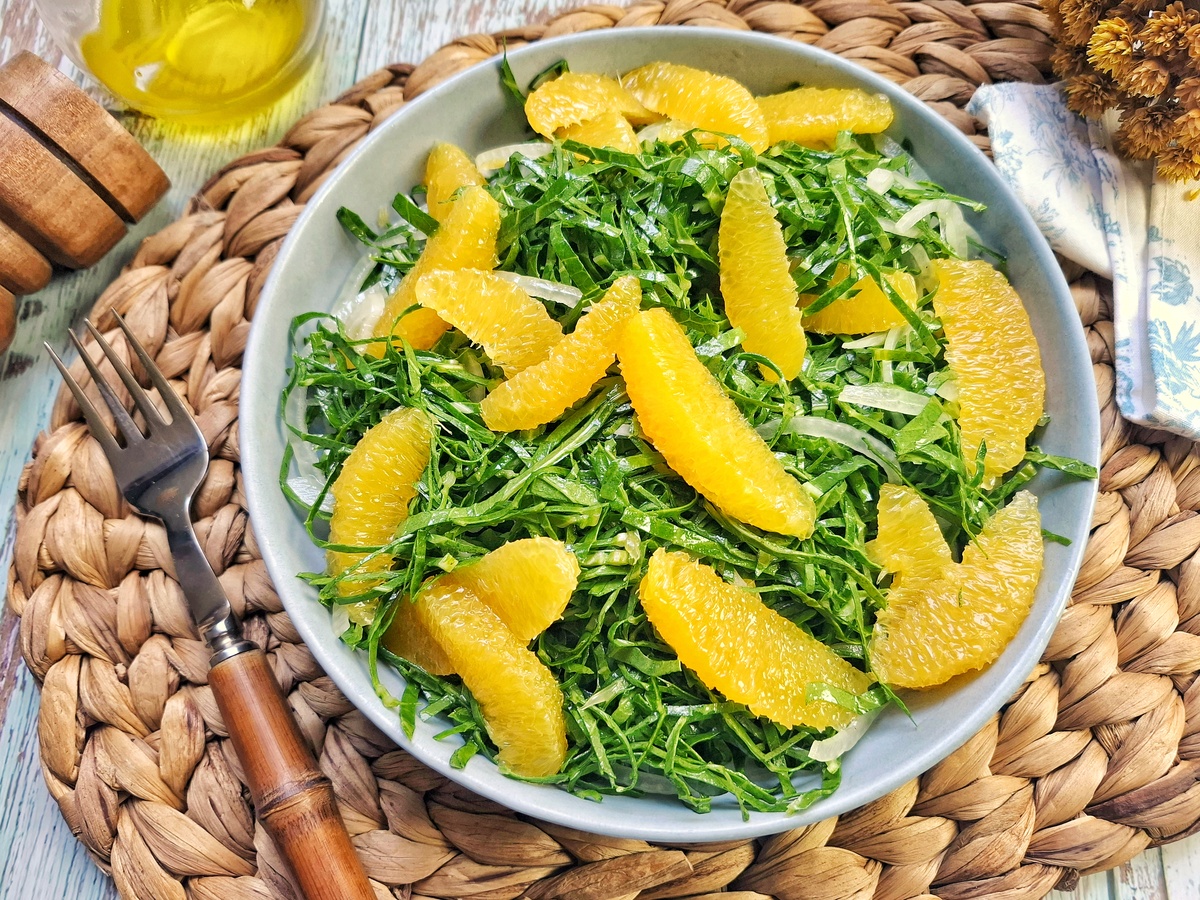 Salada de couve com laranja