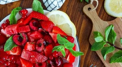 Salada de frutas vermelhas