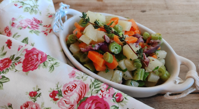 Salada de legumes cozidos fácil