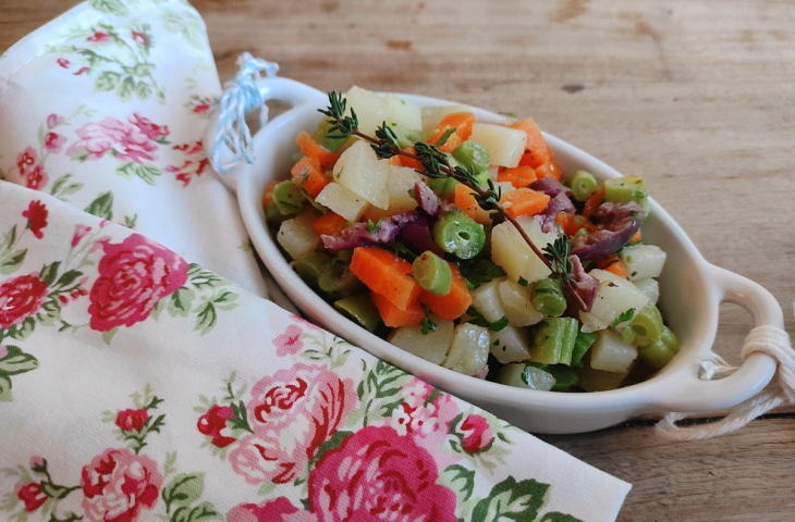 Salada de legumes cozidos fácil