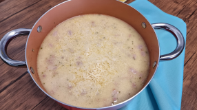 Sopa de batata com bacon