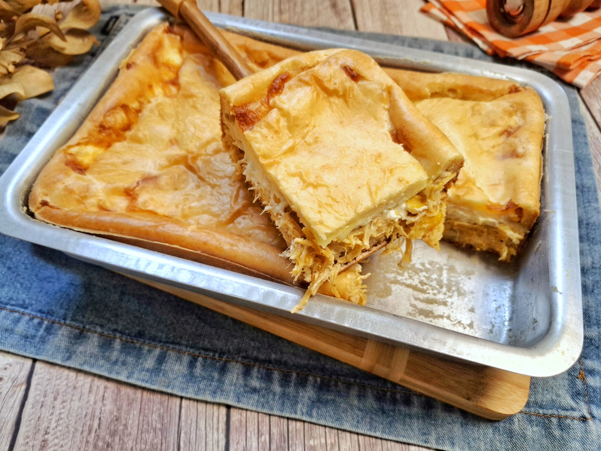 Torta de frango de liquidificador da vovó