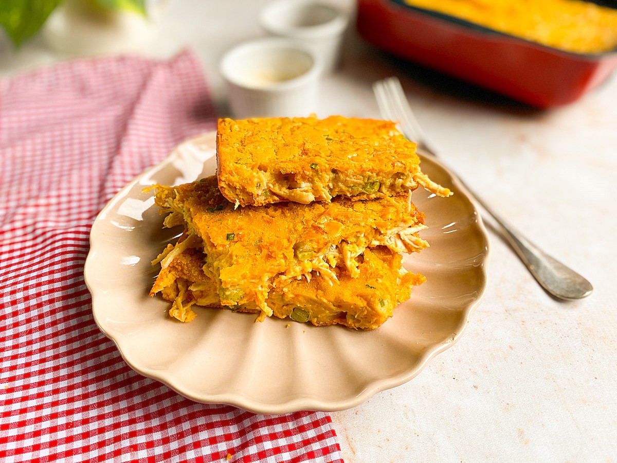 Torta de frango de liquidificador fácil