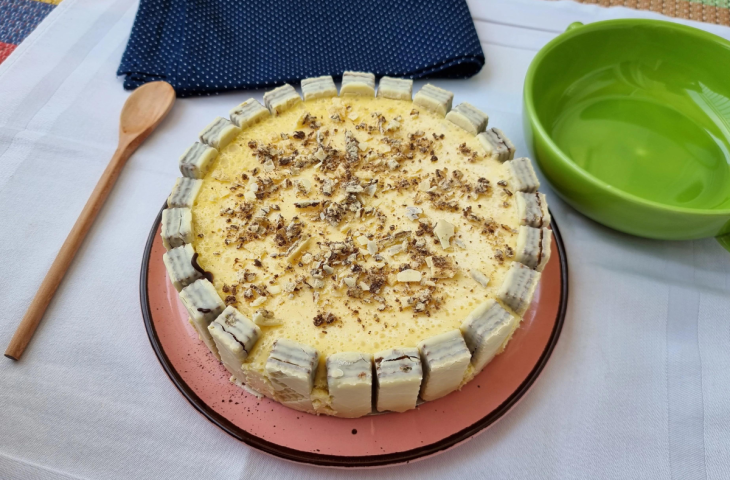 Torta de maracujá com Bis