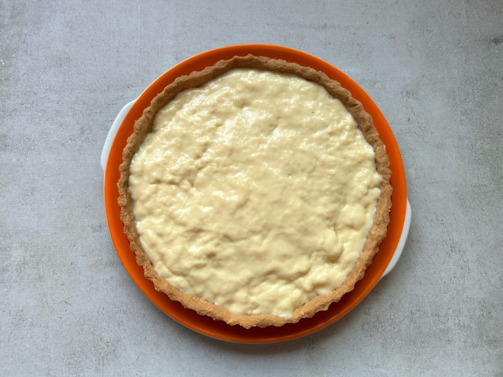 Torta de maracujá ainda quente