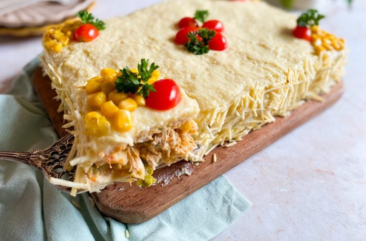 Torta salgada de pão de forma